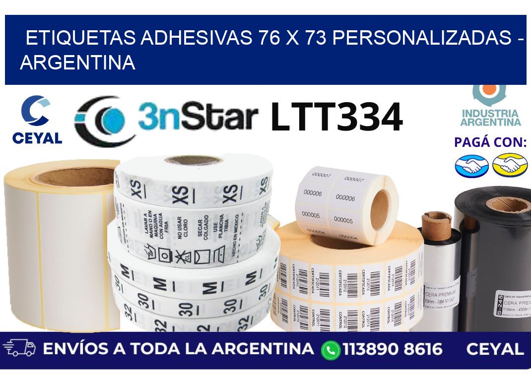 etiquetas adhesivas 76 x 73 personalizadas – Argentina