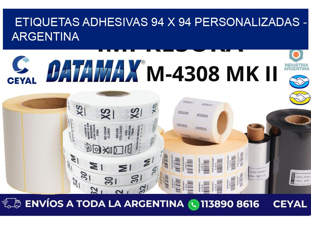 etiquetas adhesivas 94 x 94 personalizadas – Argentina