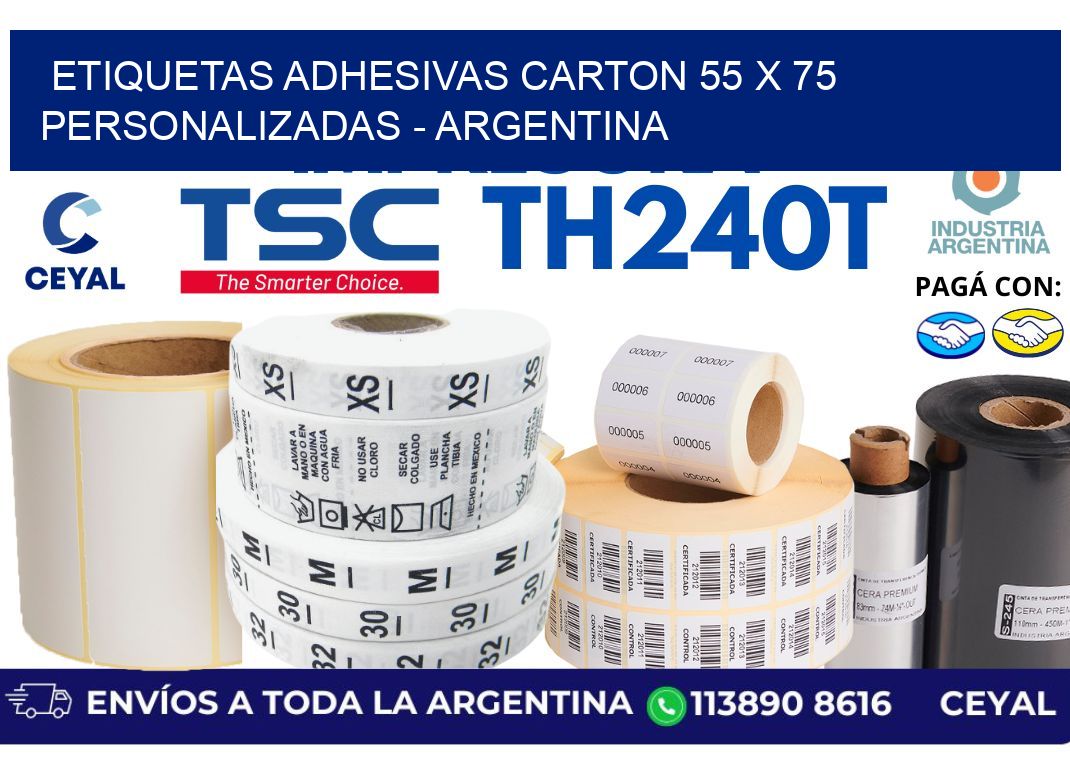 etiquetas adhesivas carton 55 x 75 personalizadas – Argentina