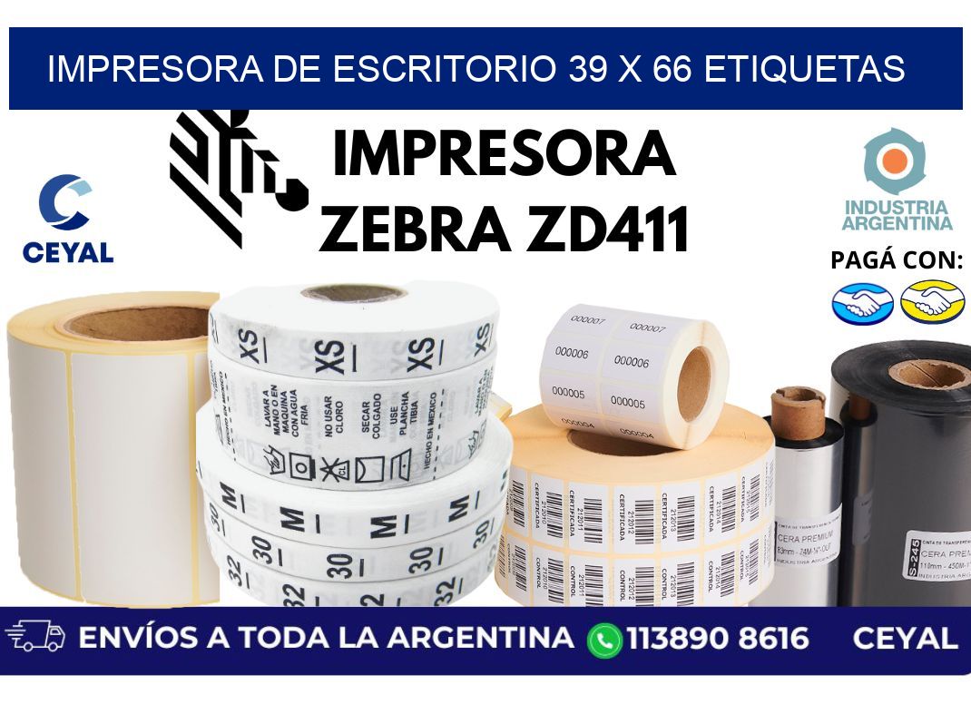 impresora de escritorio 39 x 66 etiquetas