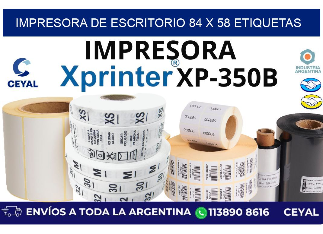 impresora de escritorio 84 x 58 etiquetas