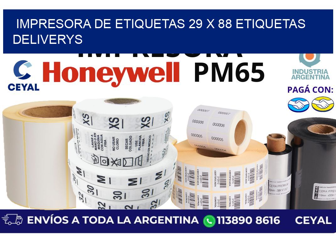 impresora de etiquetas 29 x 88 etiquetas deliverys