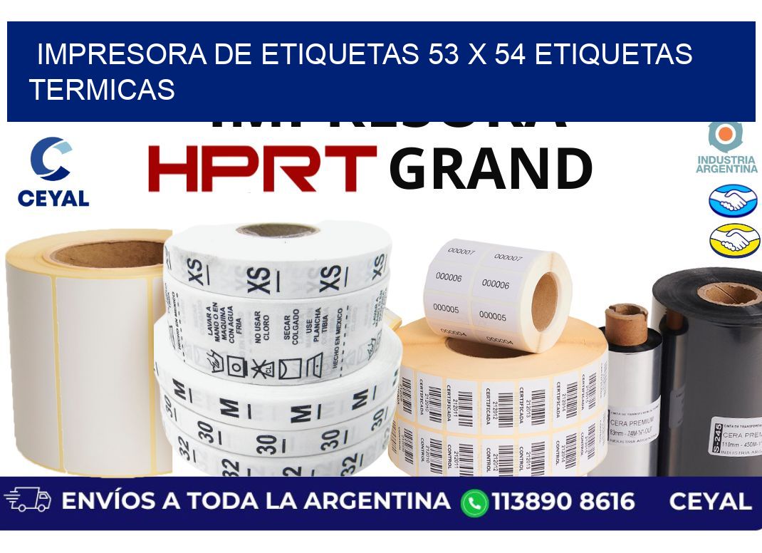 impresora de etiquetas 53 x 54 etiquetas termicas