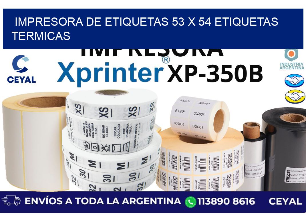 impresora de etiquetas 53 x 54 etiquetas termicas