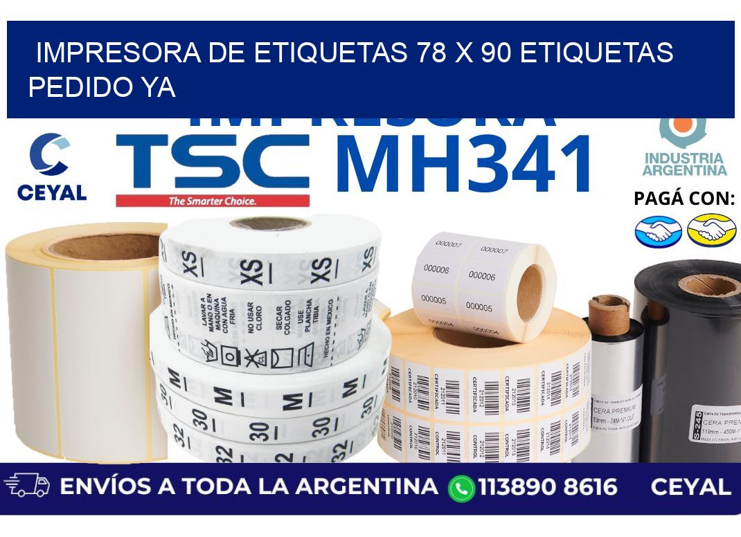 impresora de etiquetas 78 x 90 etiquetas pedido ya