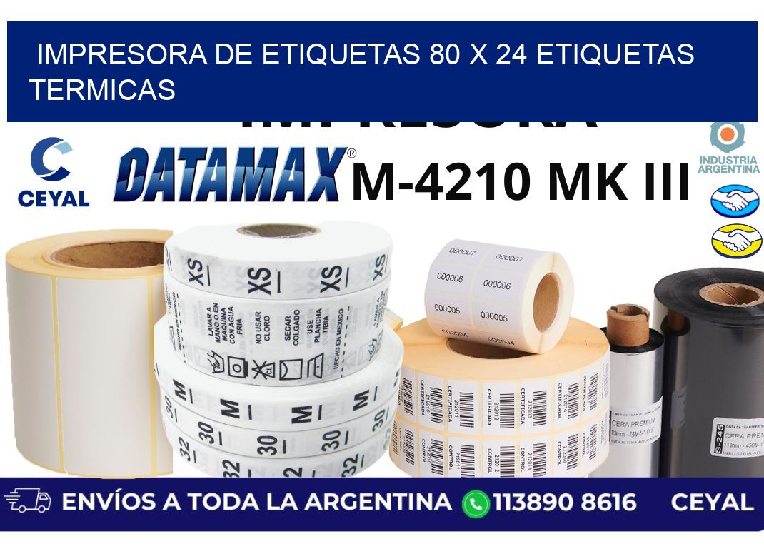 impresora de etiquetas 80 x 24 etiquetas termicas