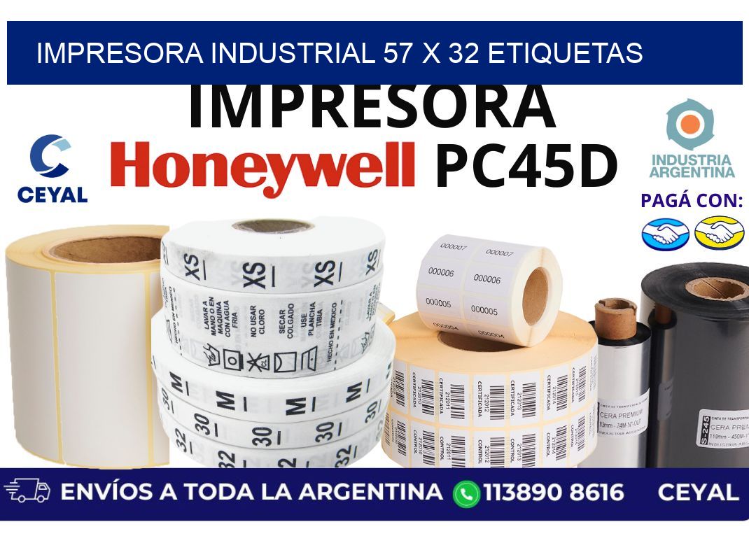 impresora industrial 57 x 32 etiquetas