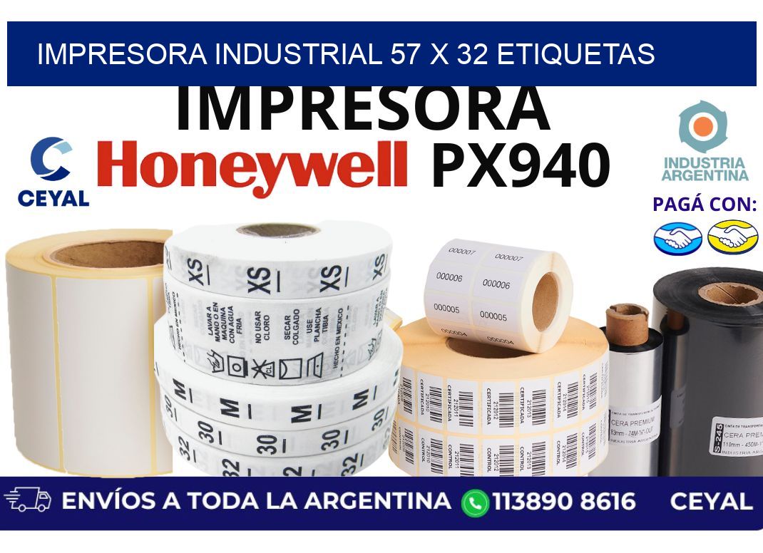 impresora industrial 57 x 32 etiquetas