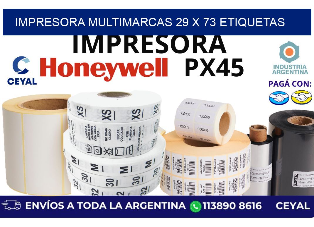 impresora multimarcas 29 x 73 etiquetas
