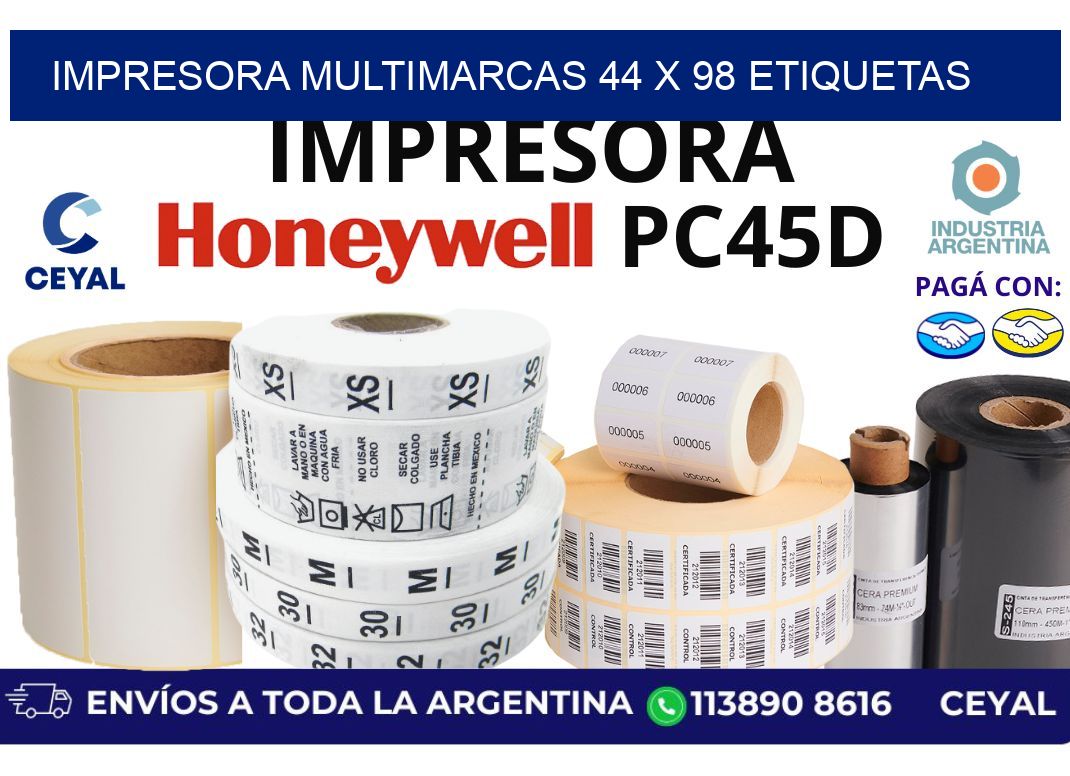 impresora multimarcas 44 x 98 etiquetas