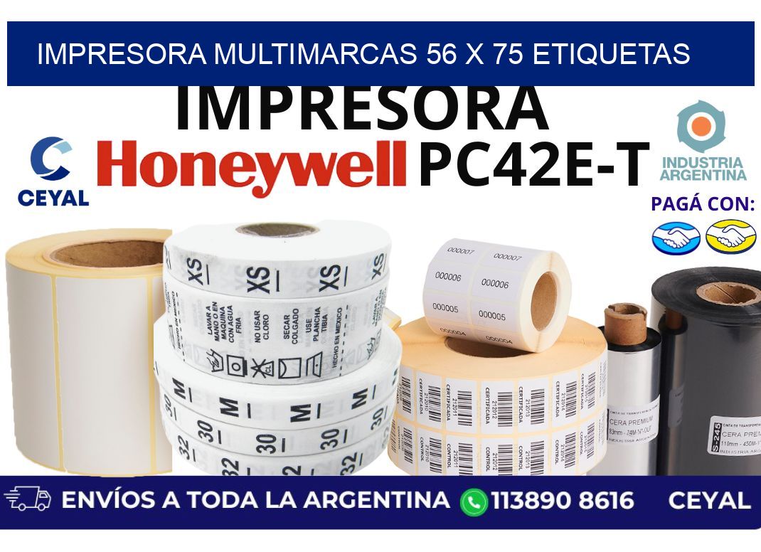 impresora multimarcas 56 x 75 etiquetas