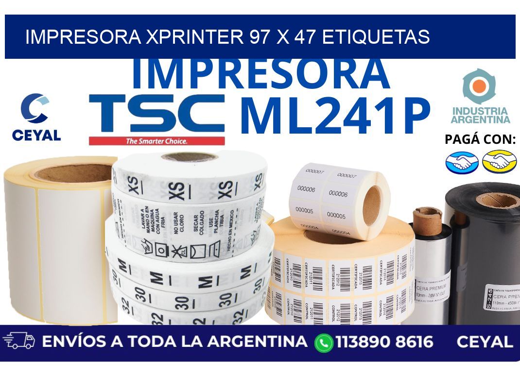 impresora xprinter 97 x 47 etiquetas