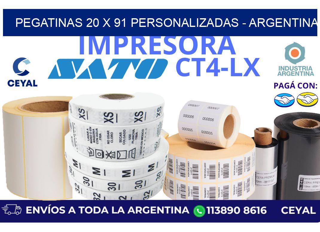 pegatinas 20 x 91 personalizadas - Argentina
