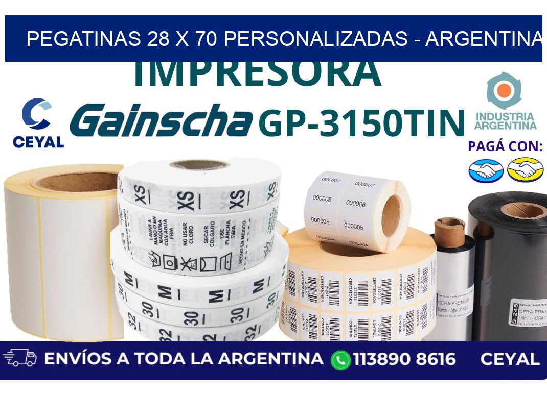 pegatinas 28 x 70 personalizadas - Argentina
