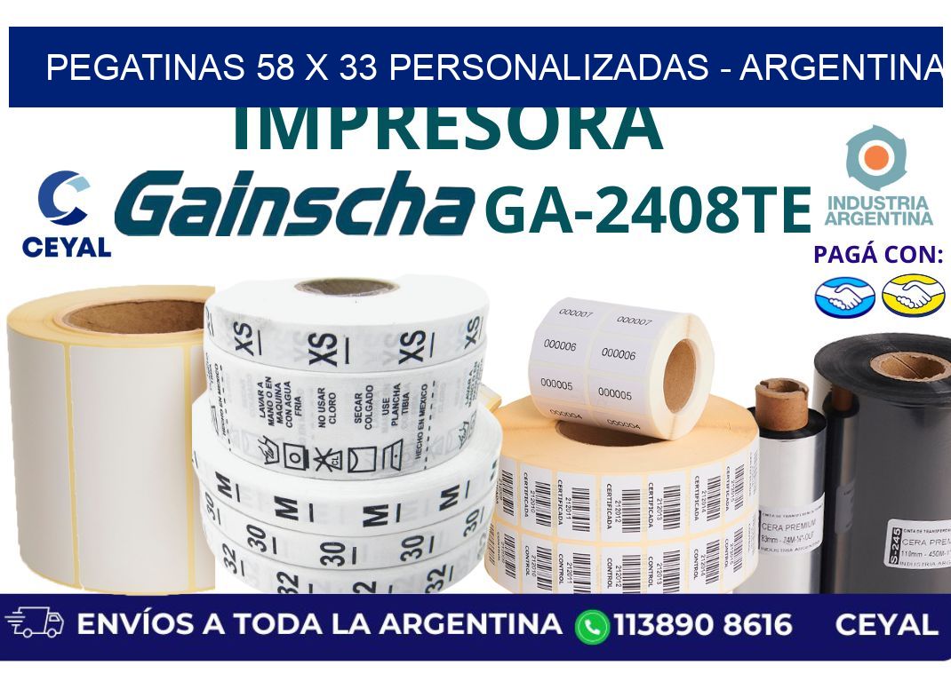 pegatinas 58 x 33 personalizadas – Argentina
