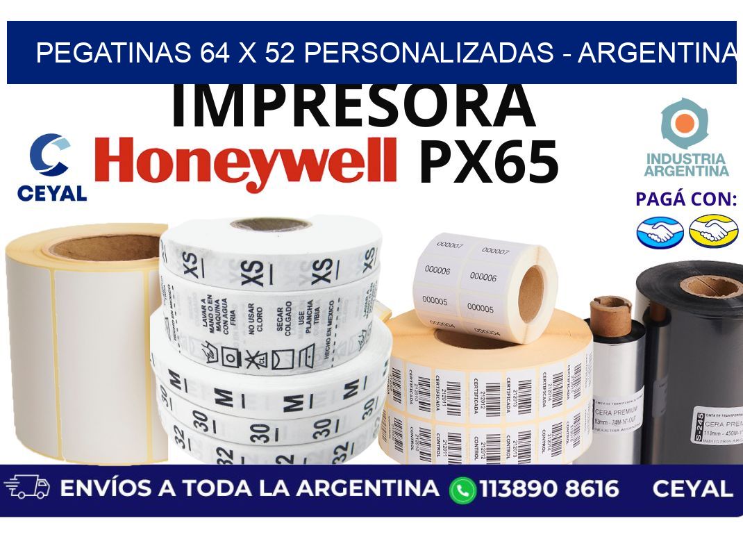 pegatinas 64 x 52 personalizadas - Argentina