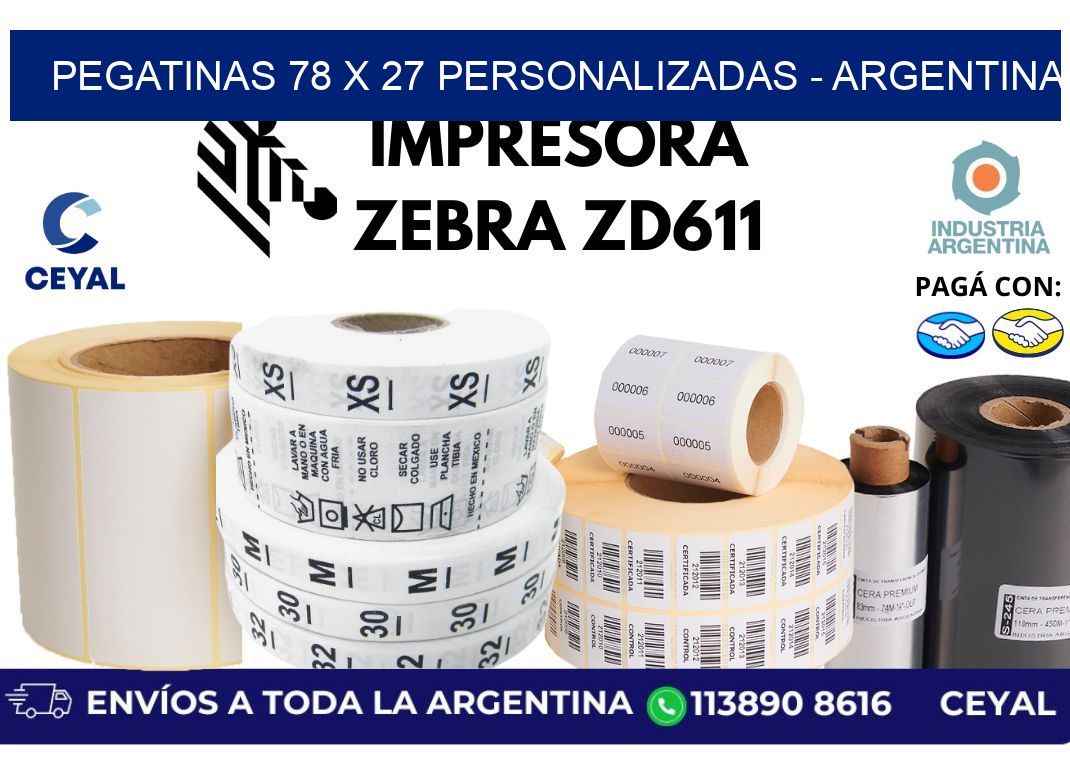 pegatinas 78 x 27 personalizadas - Argentina