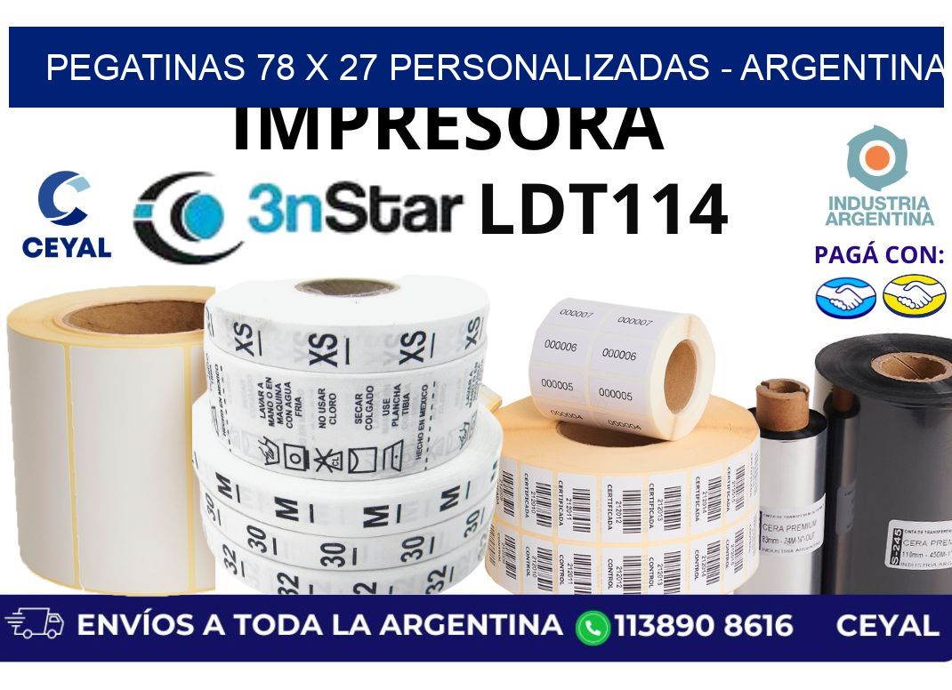 pegatinas 78 x 27 personalizadas – Argentina
