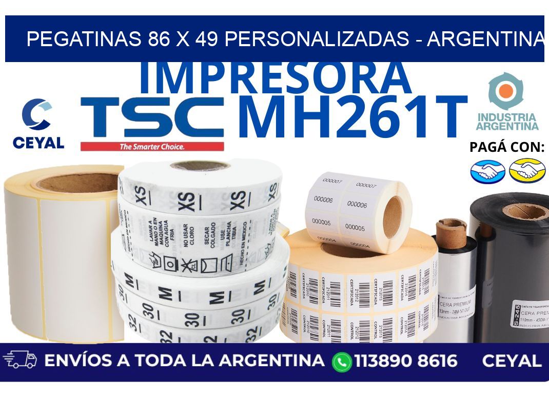 pegatinas 86 x 49 personalizadas - Argentina