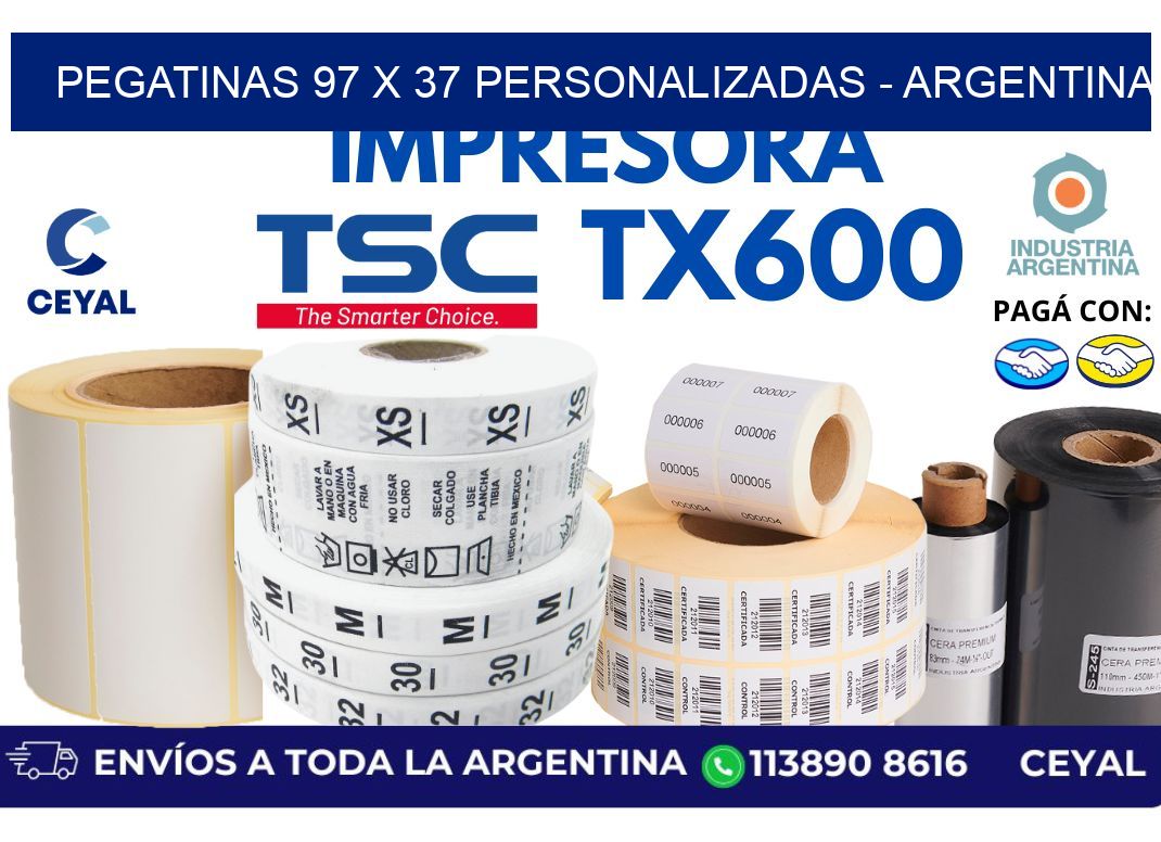 pegatinas 97 x 37 personalizadas - Argentina