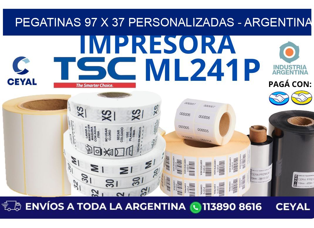 pegatinas 97 x 37 personalizadas - Argentina