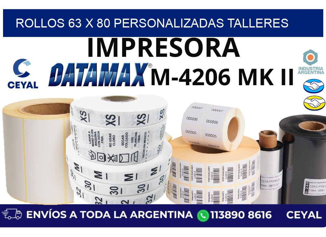 rollos 63 x 80 personalizadas talleres