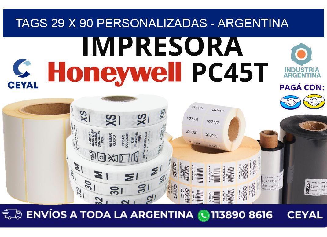 tags 29 x 90 personalizadas – Argentina