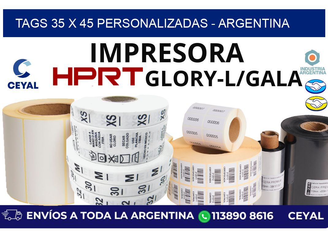 tags 35 x 45 personalizadas - Argentina