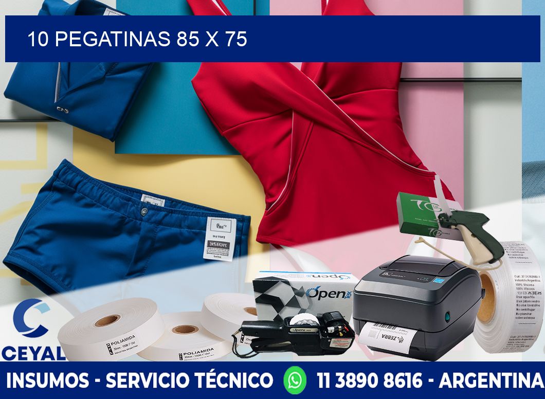 10 PEGATINAS 85 x 75
