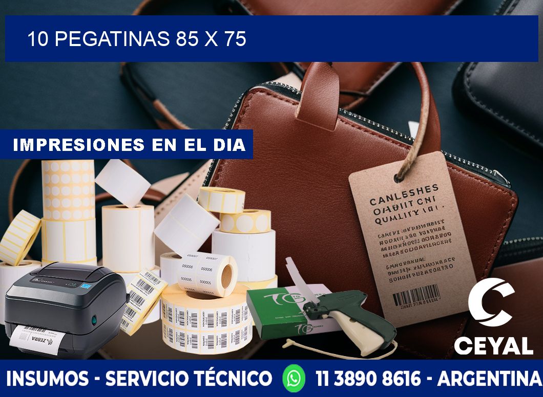 10 PEGATINAS 85 x 75