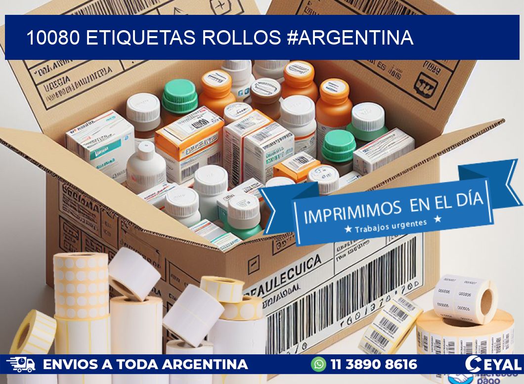 10080 etiquetas rollos #ARGENTINA