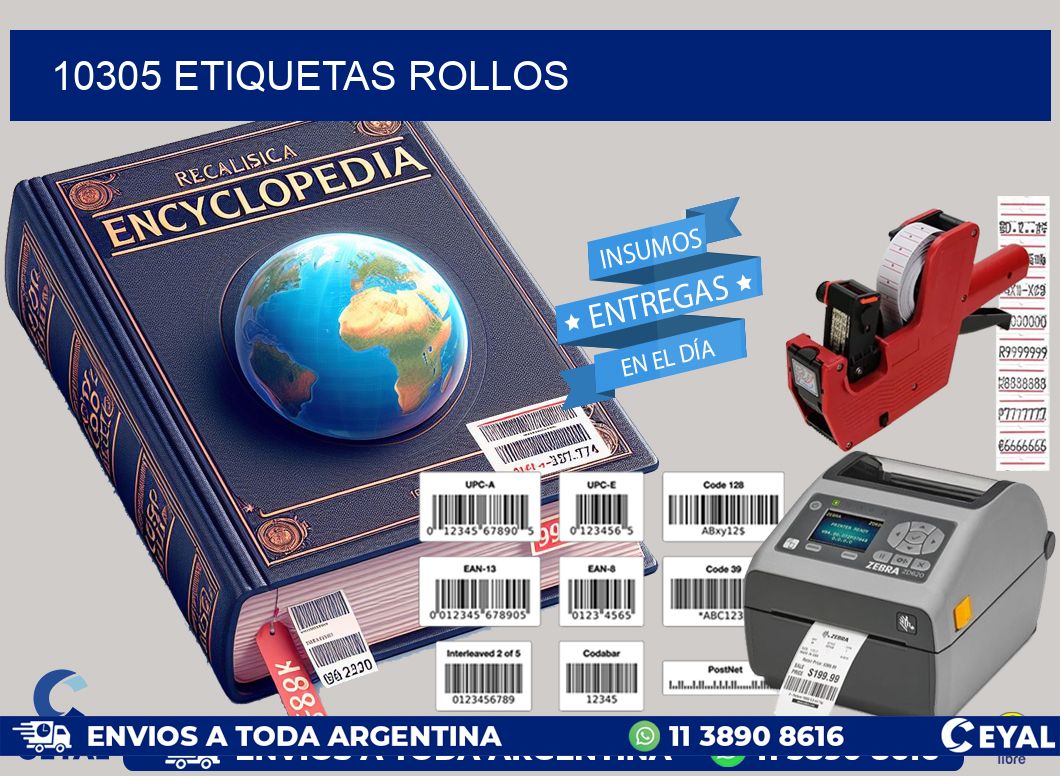 10305 etiquetas rollos