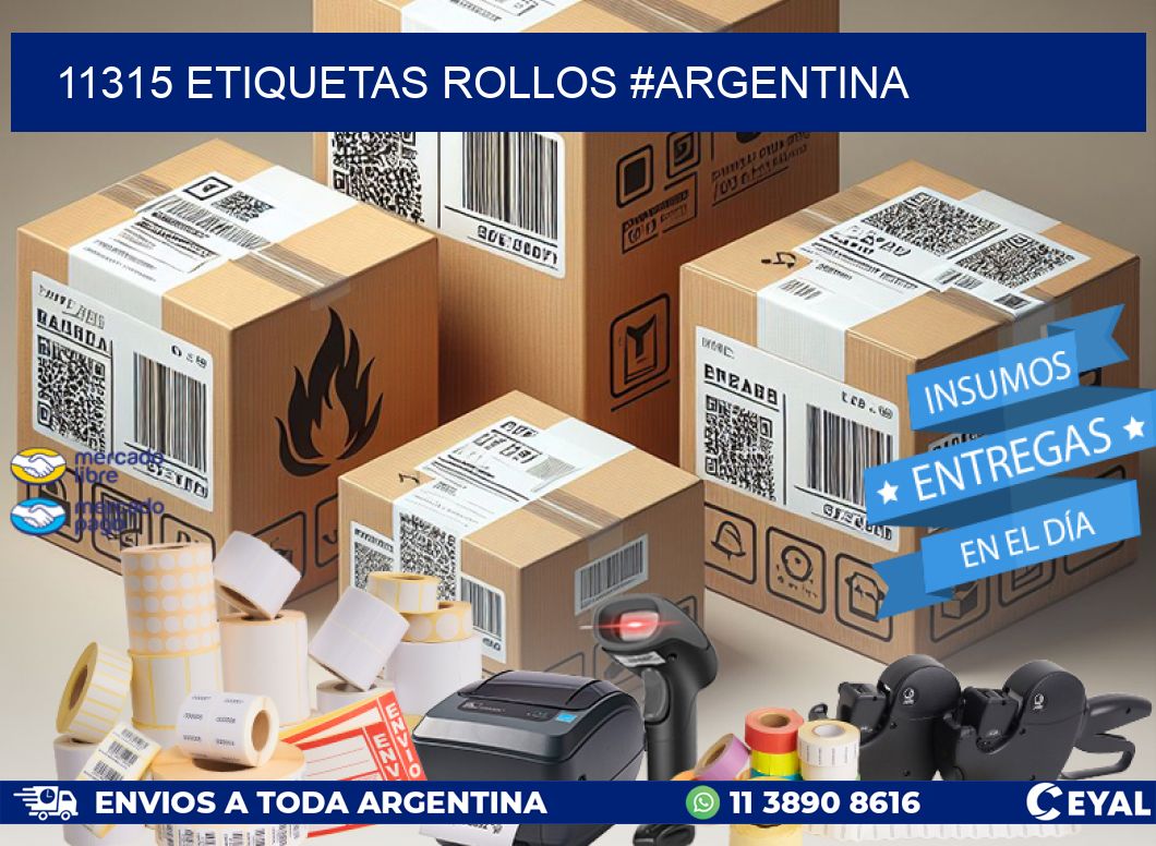 11315 etiquetas rollos #ARGENTINA