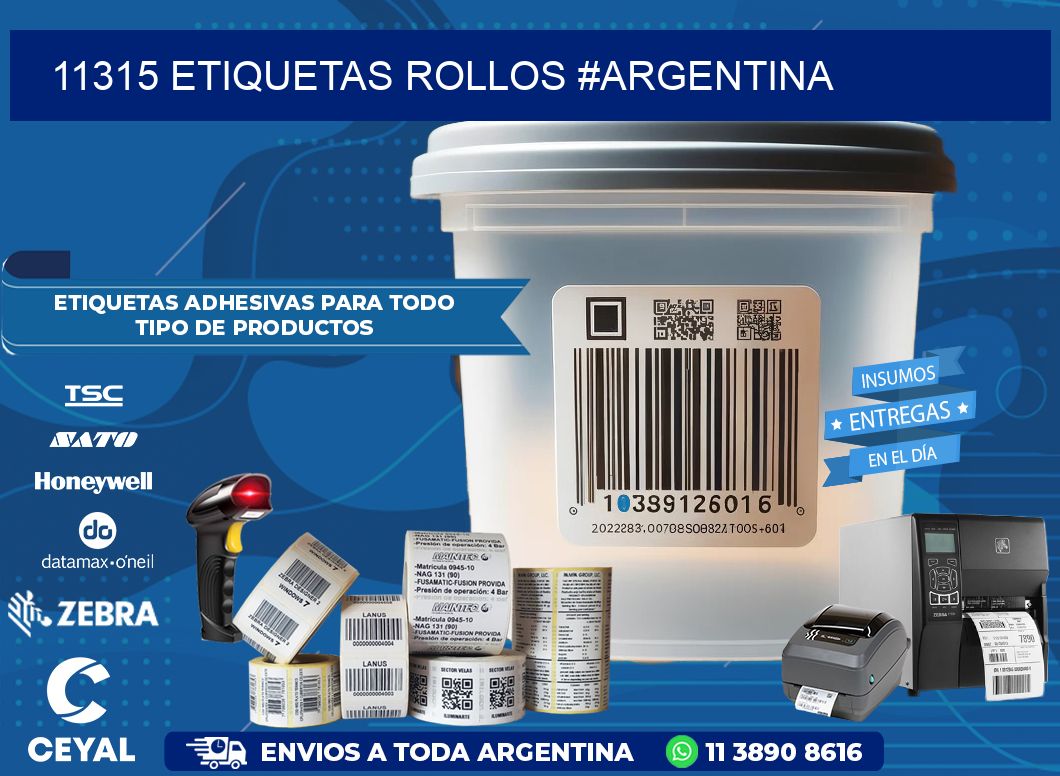 11315 etiquetas rollos #ARGENTINA