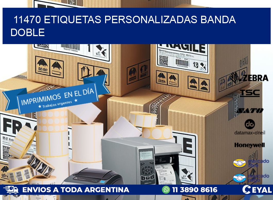 11470 Etiquetas personalizadas banda doble