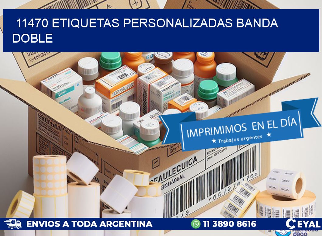 11470 Etiquetas personalizadas banda doble