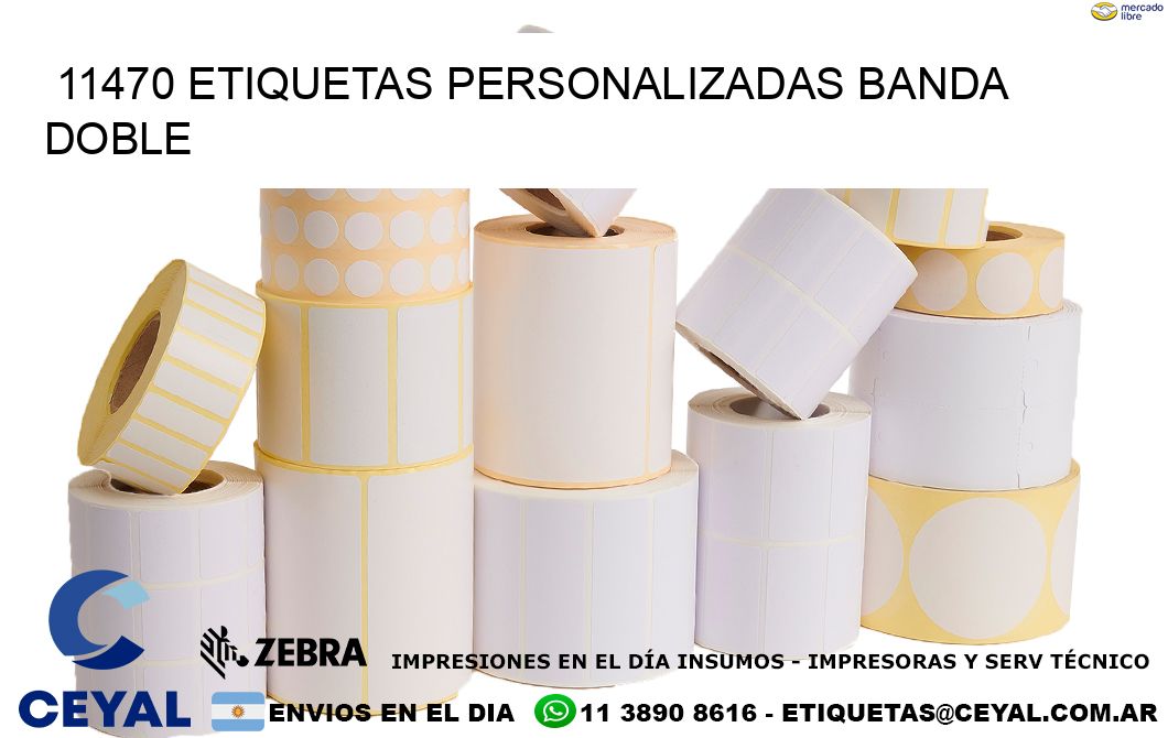 11470 Etiquetas personalizadas banda doble