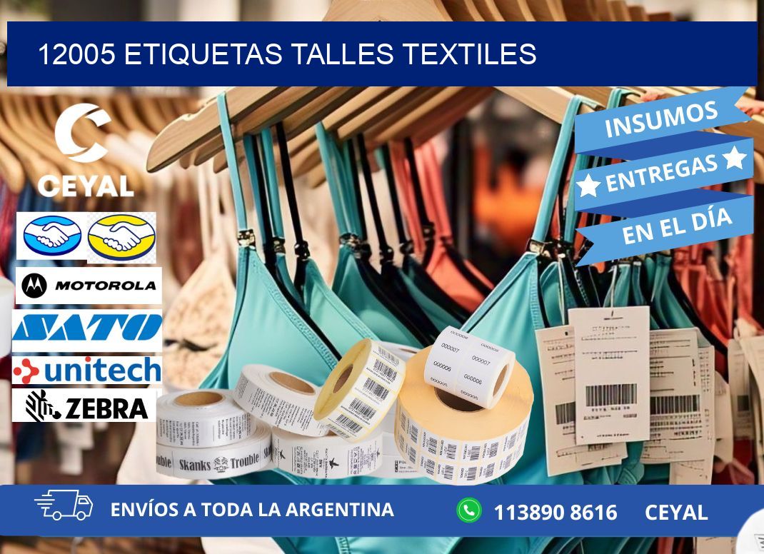 12005 ETIQUETAS TALLES TEXTILES