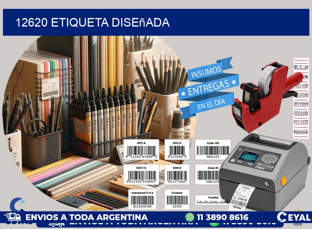12620 etiqueta diseñada
