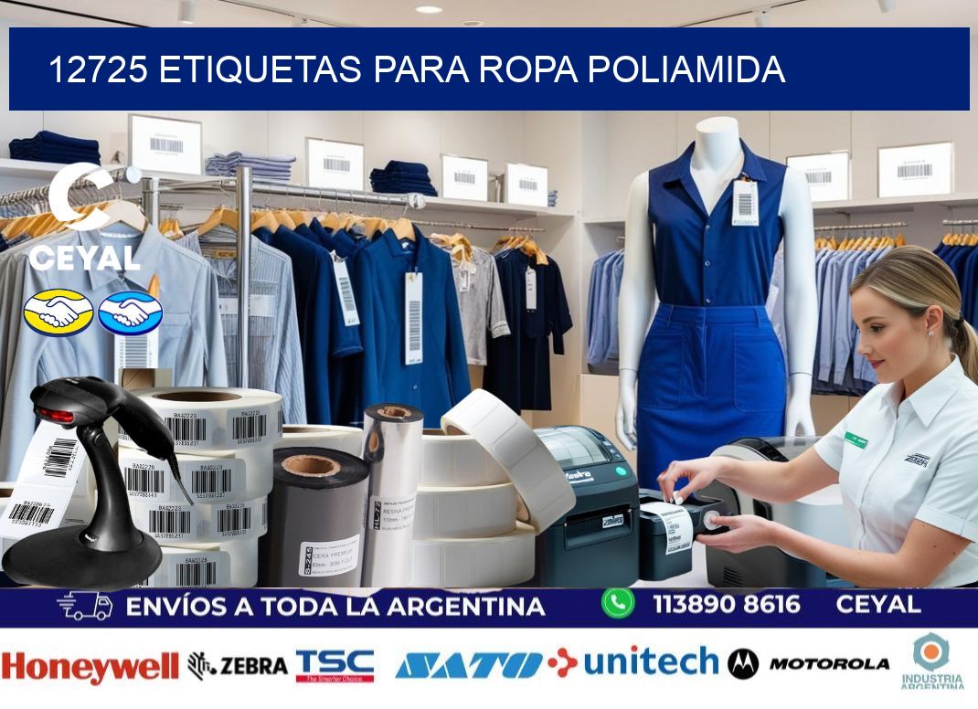 12725 Etiquetas para ropa POLIAMIDA