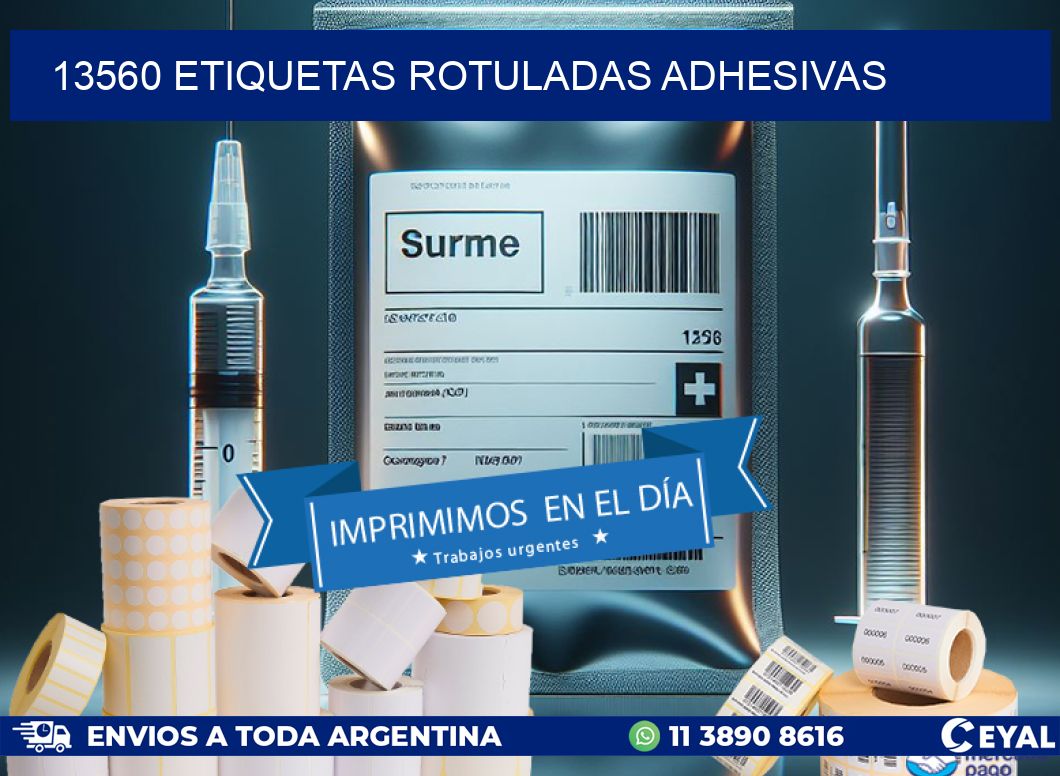 13560 etiquetas rotuladas adhesivas