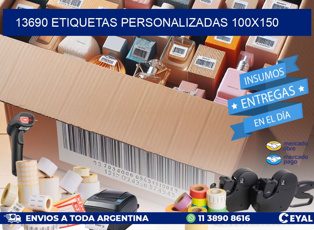 13690 Etiquetas personalizadas 100x150
