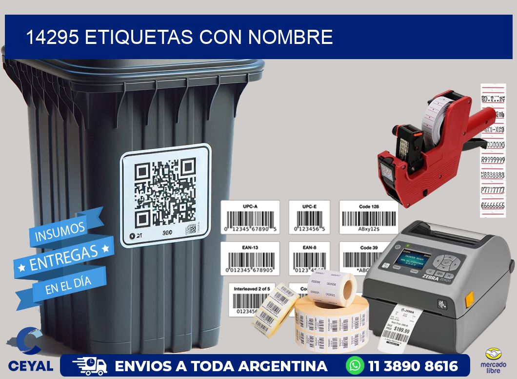 14295 etiquetas con nombre