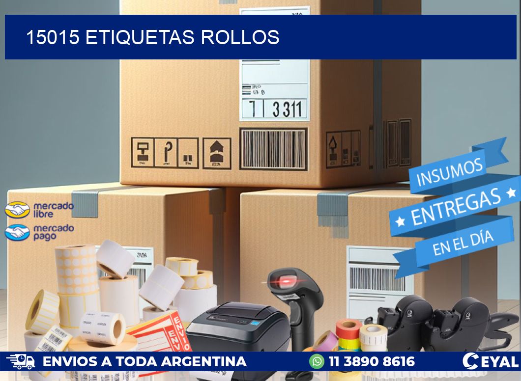 15015 etiquetas rollos