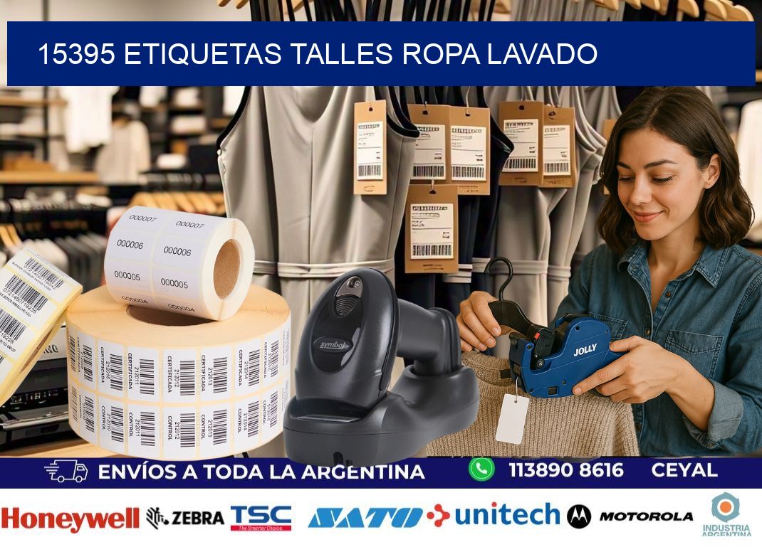 15395 ETIQUETAS TALLES ROPA LAVADO