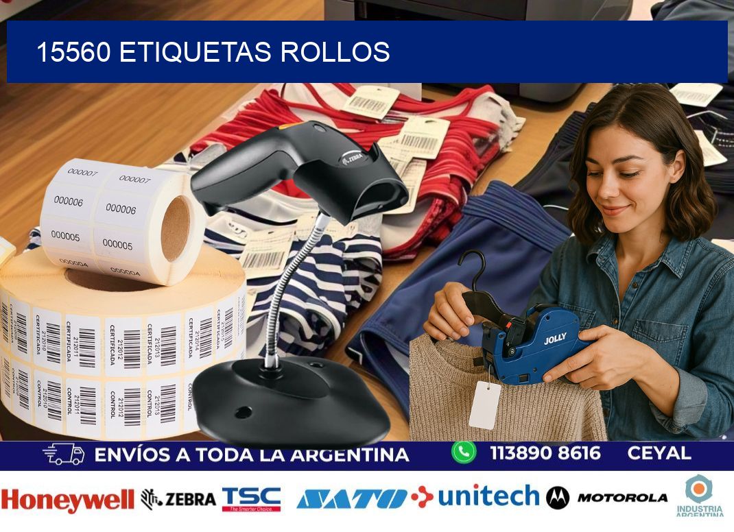 15560 etiquetas rollos