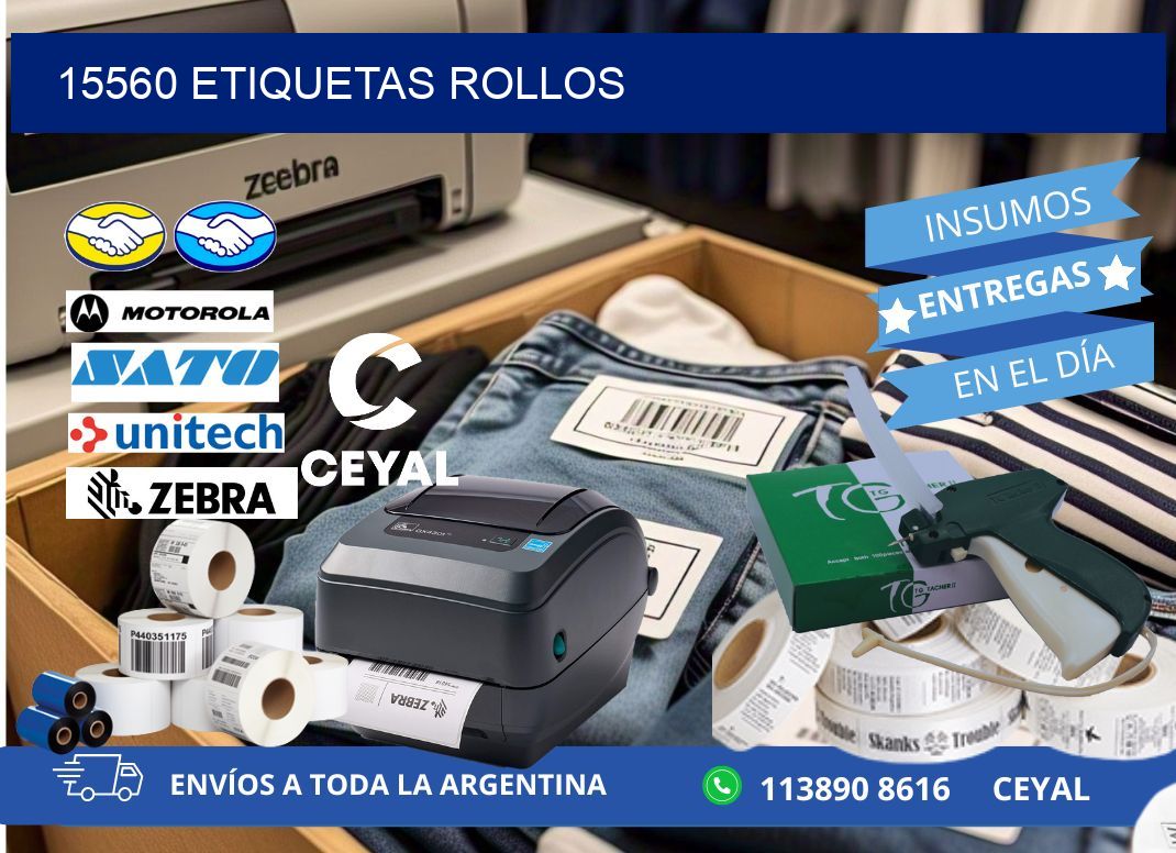 15560 etiquetas rollos