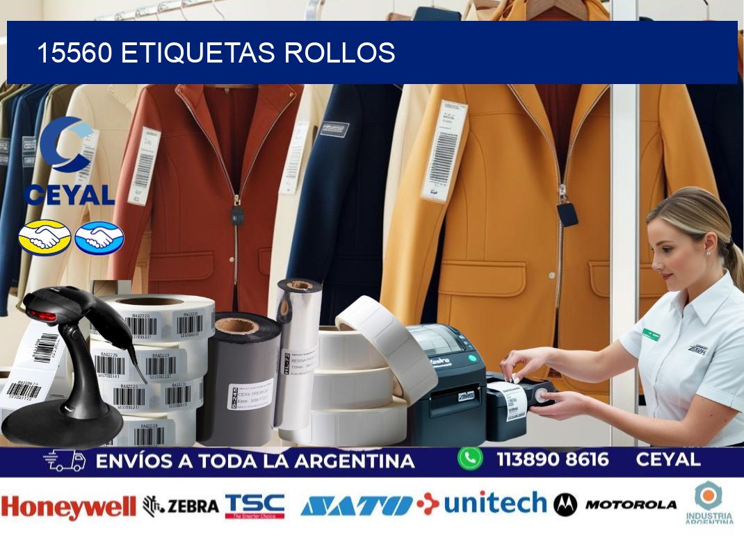 15560 etiquetas rollos