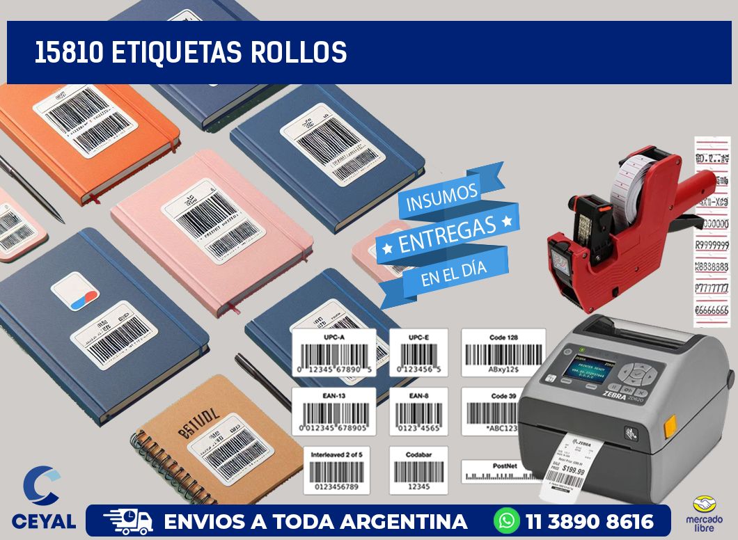 15810 etiquetas rollos