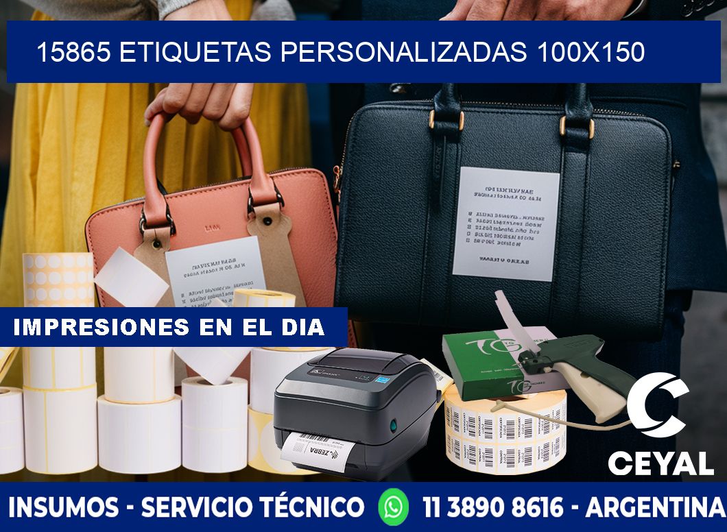 15865 Etiquetas personalizadas 100x150